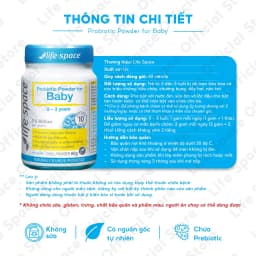 Thumbnail Men vi sinh Life Space Powder For Baby giúp hỗ trợ tốt cho tiêu hóa, hỗ trợ tăng cường sức đề kháng cho bé 0-3 tuổi 60g 3