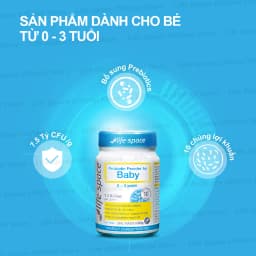 Thumbnail Men vi sinh Life Space Powder For Baby giúp hỗ trợ tốt cho tiêu hóa, hỗ trợ tăng cường sức đề kháng cho bé 0-3 tuổi 60g 4