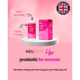 Thumbnail Men vi sinh Neubiotic Her ngăn ngừa vấn đề phụ khoa, bổ sung lợi khuẩn, cải thiện hệ tiêu hoá 30 viên/ hộp - Mới 2