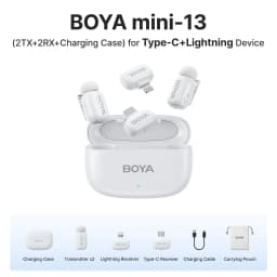 Thumbnail Micro Không Dây Cài Áo Boya Mini Chống Ồn AI Thu Âm LiveStream Có Hộp Sạc 1