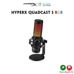 Thumbnail Micro Kingston HyperX QuadCast (LED 1 màu Đỏ ) chuyên dùng cho streamer gamer creato 1
