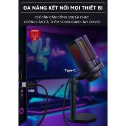 Thumbnail Micro Livestream Thu Âm Chuyên Nghiệp Ziyou ShouFei ME6S LED RGB, Màng Lọc Tạp Âm, Thu Âm Đa Hướng 3