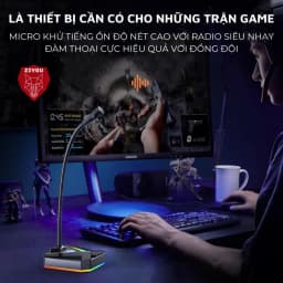 Thumbnail Micro Máy Tính, Laptop Ziyou MK10 LED RGB Thu Âm Chống Nhiễu Kết Nối Jack USB Hoặc 3.5mm Dùng Live Stream, Học Online 2