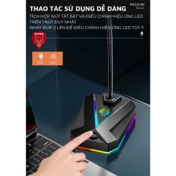 Thumbnail Micro Máy Tính, Laptop Ziyou MK10 LED RGB Thu Âm Chống Nhiễu Kết Nối Jack USB Hoặc 3.5mm Dùng Live Stream, Học Online 4
