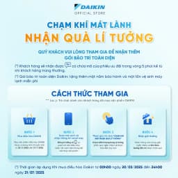 Thumbnail [MIỄN PHÍ LẮP ĐẶT 1TR3] MỚI 2025 - Máy Lạnh Daikin Inverter 1 chiều FTKB35ZVMV 1.5HP 12000BTU 1