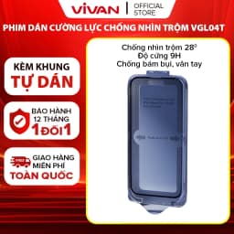 Thumbnail Miếng dán cường lực trong suốt VGL01T/VGL04T VIVAN kèm khung tự dán cho điện thoại Táo 15 promax 1