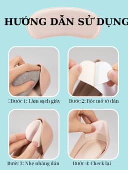 Thumbnail Miếng Dán Lót Gót Giày Chống Trượt MINSU M5516 Đệm Chống Trầy Gót Chân, Bị Rộng Chuyên Cho Giày Cao Gót, Thể Thao Nam Nữ 3