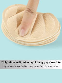 Thumbnail Miếng Dán Lót Gót Giày Vỏ Sò MINSU M5514 Đệm Chống Trầy Chân, Bị Rộng Chuyên Cho Giày Cao Gót, Thể Thao Nữ 3