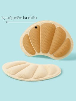 Thumbnail Miếng Dán Lót Gót Giày Vỏ Sò MINSU M5514 Đệm Chống Trầy Chân, Bị Rộng Chuyên Cho Giày Cao Gót, Thể Thao Nữ 4