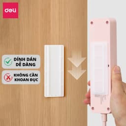 Thumbnail Miếng Dán Tường Treo Ổ Điện Siêu Chắc Deli, Dán Ổ Điện Trang Trí Đa Năng Giúp Tiết Kiệm Không Gian 1