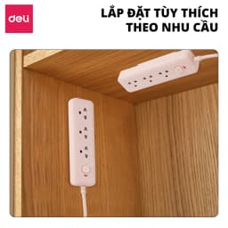 Thumbnail Miếng Dán Tường Treo Ổ Điện Siêu Chắc Deli, Dán Ổ Điện Trang Trí Đa Năng Giúp Tiết Kiệm Không Gian 2