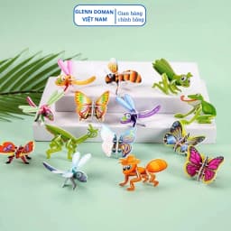 Thumbnail Miếng Ghép Xếp Hình 3D Đồ Chơi Sáng Tạo Cho Bé Côn Trùng - Con Vật - Đồ Vật - GLENN DOMAN 1