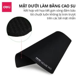 Thumbnail Miếng Lót Chuột DELI Bàn Di Chuột Không Viền, Vải Jiaji Di Chuột Êm Ái Chống Thấm Nước Đàn Hồi Tốt 2