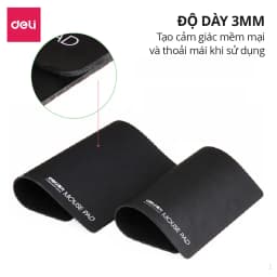 Thumbnail Miếng Lót Chuột DELI Bàn Di Chuột Không Viền, Vải Jiaji Di Chuột Êm Ái Chống Thấm Nước Đàn Hồi Tốt 4