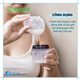 Thumbnail Miếng Lót Hứng Sữa Cao Cấp Cho Mẹ Silicone Haakaa, New Zealand. Dùng được khi nằm, ngủ 3