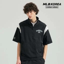 Thumbnail MLB - Áo khoác thể thao unisex tay ngắn Sporty Varsity Shoulder Color 3AWJV0843-50BKS 3