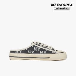 Thumbnail MLB - Giày mules unisex đế bệt thời trang Monogram 3AMUPBM3N-50BKS 3