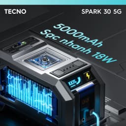 Thumbnail [MỞ BÁN]Điện Thoại Tecno Spark 30 5G | (6+6)GB/128GB | Camera 108MP | Màn Hình 6.67" 120Hz | Chính Hãng 2