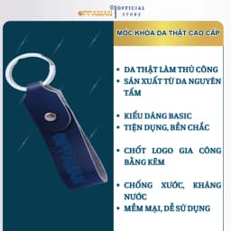 Thumbnail Móc khóa da bò móc chìa khóa da thật móc khóa không rỉ sét móc khóa chất xịn cao cấp OMK1 OPPAMAN 1