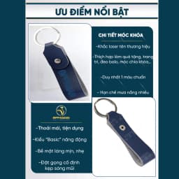 Thumbnail Móc khóa da bò móc chìa khóa da thật móc khóa không rỉ sét móc khóa chất xịn cao cấp OMK1 OPPAMAN 2