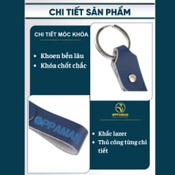 Thumbnail Móc khóa da bò móc chìa khóa da thật móc khóa không rỉ sét móc khóa chất xịn cao cấp OMK1 OPPAMAN 3