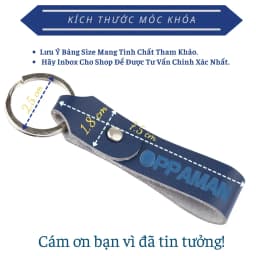 Thumbnail Móc khóa da bò móc chìa khóa da thật móc khóa không rỉ sét móc khóa chất xịn cao cấp OMK1 OPPAMAN 4