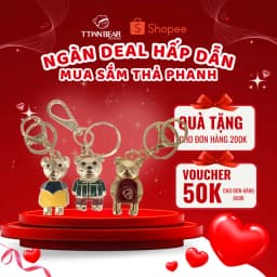 Thumbnail Móc khóa TTWN BEAR chính hãng - JF4846 chất liệu cao cấp, đẹp và bền bỉ 1