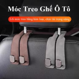 Thumbnail Móc treo đồ gắn lưng ghế ô tô MYT Móc kim loại gắn sau ghế xe hơi siêu chịu lực móc đơn móc đôi bằng da lộn sang trọng 1