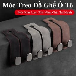 Thumbnail Móc treo đồ gắn lưng ghế ô tô MYT Móc kim loại gắn sau ghế xe hơi siêu chịu lực móc đơn móc đôi bằng da lộn sang trọng 2