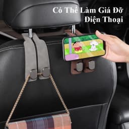 Thumbnail Móc treo đồ gắn lưng ghế ô tô MYT Móc kim loại gắn sau ghế xe hơi siêu chịu lực móc đơn móc đôi bằng da lộn sang trọng 4