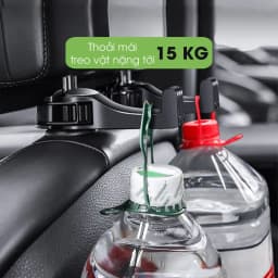 Thumbnail Móc treo đồ ô tô kiêm giá đỡ điện thoại gắn lưng ghế xe hơi - phụ kiện ô tô Tâm Luân 4