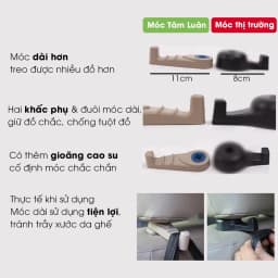 Thumbnail Móc treo đồ ô tô, xe hơi, gài lưng ghế, chắc chắn chịu lực tốt, phụ kiện oto Tâm Luân 1