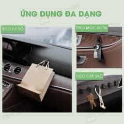 Thumbnail Móc treo đồ ô tô, xe hơi Tâm Luân dính chắc, phụ kiện ô tô nhỏ gọn tiện lợi 3