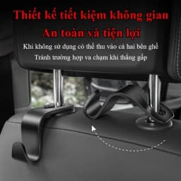 Thumbnail Móc treo đồ trên xe hơi MYT Móc treo đồ đa năng gắn sau ghế xe ô tô nhỏ gọn tiện lợi chịu lực tốt tiết kiệm không gian 3