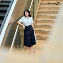 Thumbnail Motion Skirt - Chân váy denim xếp ly, Chân váy công sở dạo phố nữ IVY moda MS 30B0106 1