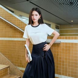 Thumbnail Motion Skirt - Chân váy denim xếp ly, Chân váy công sở dạo phố nữ IVY moda MS 30B0106 3