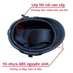 Thumbnail Mũ bảo hiểm 1/2 đầu đua ngựa Ja- ViVa ,mũ ngựa cong gangter đội ngược,nón bảo hiểm thể thao thời trang nam độc lạ. 1