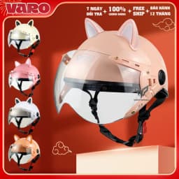 Thumbnail Mũ Bảo Hiểm 1/2 Đầu Kính Càng VARO A33K - Mũ Bảo Hiểm Nửa Đầu Có Kính Cao Cấp Đã Xử Lý 1