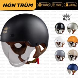 Thumbnail Mũ bảo hiểm 1/2 Royal M239 kính âm chính hãng size M L XL XXL cho nam và nữ đi xe máy tại Nón Trùm 1