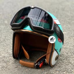 Thumbnail Mũ bảo hiểm 3 4 VARO helmets Viền đồng lót nâu bảo hành 12 tháng 3