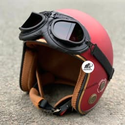 Thumbnail Mũ bảo hiểm 3 4 VARO helmets Viền đồng lót nâu bảo hành 12 tháng 4