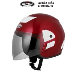 Thumbnail Mũ bảo hiểm 3/4 có kính GRO HELMET V0 phong cách, màu sắc trẻ trung cho cả nam nữ, Freesize 55-59cm 2