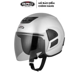 Thumbnail Mũ bảo hiểm 3/4 có kính GRO HELMET V0 phong cách, màu sắc trẻ trung cho cả nam nữ, Freesize 55-59cm 3