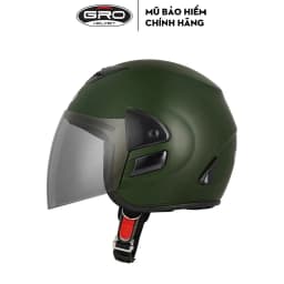 Thumbnail Mũ bảo hiểm 3/4 có kính GRO HELMET V0 phong cách, màu sắc trẻ trung cho cả nam nữ, Freesize 55-59cm 4