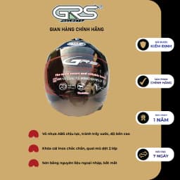 Thumbnail Mũ bảo hiểm 3/4 GRS A649K - lựa chọn dành cho người có vòng đầu lớn (nhiều màu) 4
