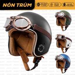 Thumbnail Mũ bảo hiểm 3/4 RONA R8 kèm kính phi công cao cấp chính hãng, freeship, bảo hành 12 tháng 1