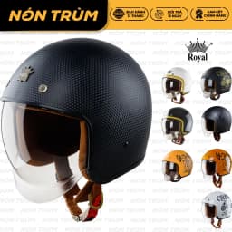 Thumbnail Mũ bảo hiểm 3/4 Royal M139 kính âm che mặt cho nam và nữ đi xe máy bảo hành 12 tháng chính hãng 1