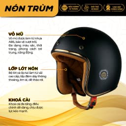 Thumbnail Mũ bảo hiểm 3/4 Royal M20c chính hãng đi xe máy size m l xl cho nam và nữ bảo hành 12 tháng 4