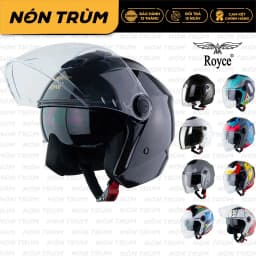 Thumbnail Mũ bảo hiểm 3/4 Royce XH01 có 2 kính chính hãng bảo hành 12 tháng 1