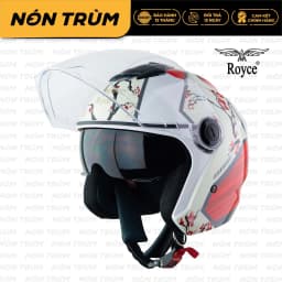 Thumbnail Mũ bảo hiểm 3/4 Royce XH01 có 2 kính chính hãng bảo hành 12 tháng 4